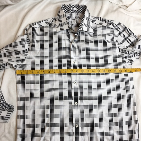 Taylorbyrd Men’s Plaid Shirt M/L Black White - Picture 7 of 8